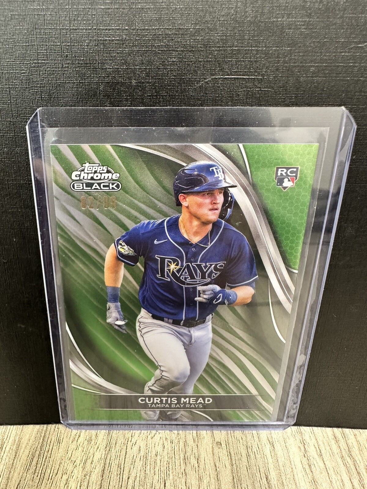 2024 Topps Chrome Black - Green Refractor #27 Curtis Mead /99 (RC)