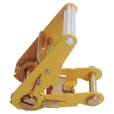 2" Ratchet Buckle Standard Handle 4000 LBS WLL, Painted Yellow