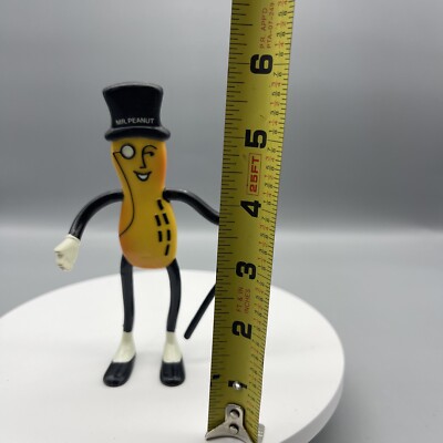 MR PEANUT 木製スタンド Vintage Planters 1991 Mr. Peanut Posable Bendable Figure Yellow