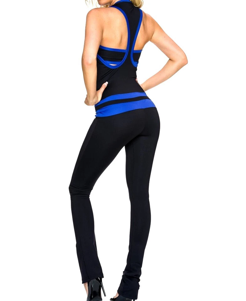 Sexy Overall mit Bustier + Stirnband 3 Tlg. Sport Event Fitness SET 34 36 38 - Bild 4 von 4