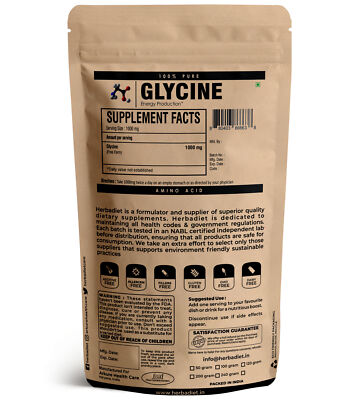 glutathione 2000mg Glycine Powder Pharma Grade L-Glycine Sleep Aid Glutathione Boost Amino  Acid