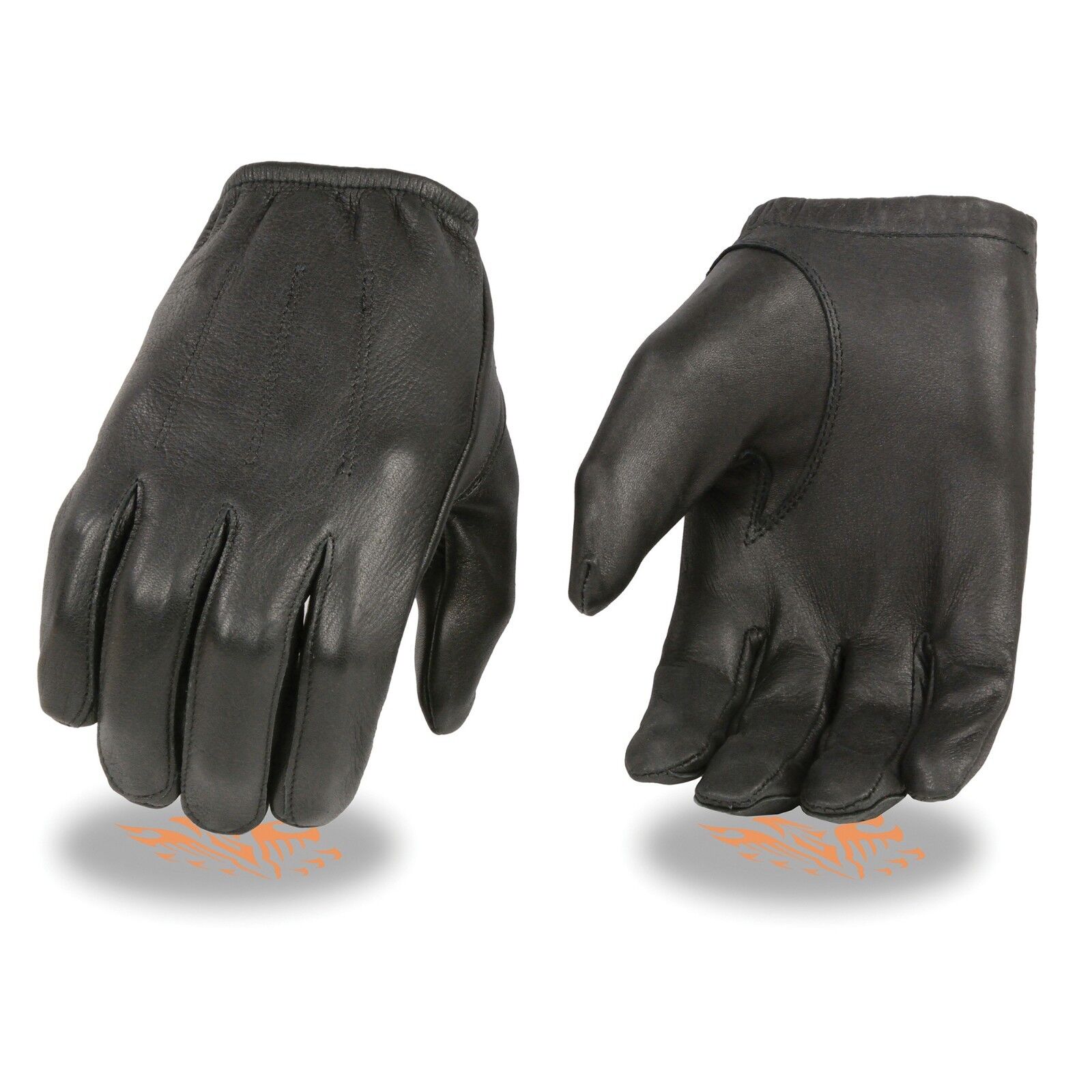 Milwaukee Leather Men's Short Wristed Deerskin Unlined Gloves **SH887 BLACK