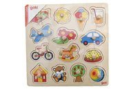 Goki Steckpuzzle Schaukelpferd, Ball....... Ab 1+ 14 Teile