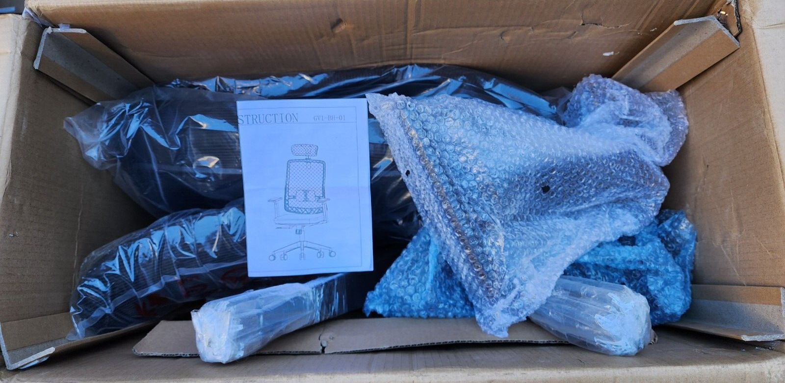 Ergonomic High Back Mesh Office Chair with Adjustable Headrest and PU Wheels