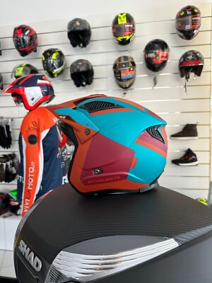 MTHELMETS district analog motorcycle trial jet helmet approved