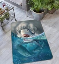 3D Shark Bubble ZHUA65 Game Non Slip Rug Mat Photo Carpet Jerry LoFaro Zoe