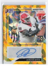 2022 Leaf Pro Set Gold Crystals Jordan Davis #PA-JD1 RC Auto 1/1 Eagles