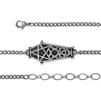 Alchemy Gothic Hexe Sarg Kettenarmband Pentagramm Wicca AnhäNger A144