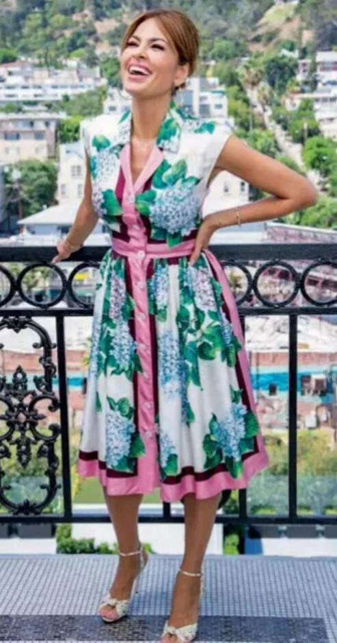 Hydrangea dress dolce and gabbana cheap