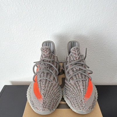 Adidas Yeezy Boost 350 V2 Beluga Reflective GW1229 Low Top Gray Orange - Size 11