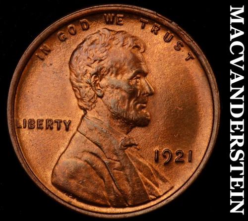 1921 Lincoln Wheat Cent-Choice Gem BU ++++ RB Lustrous No Reserve #i4426
