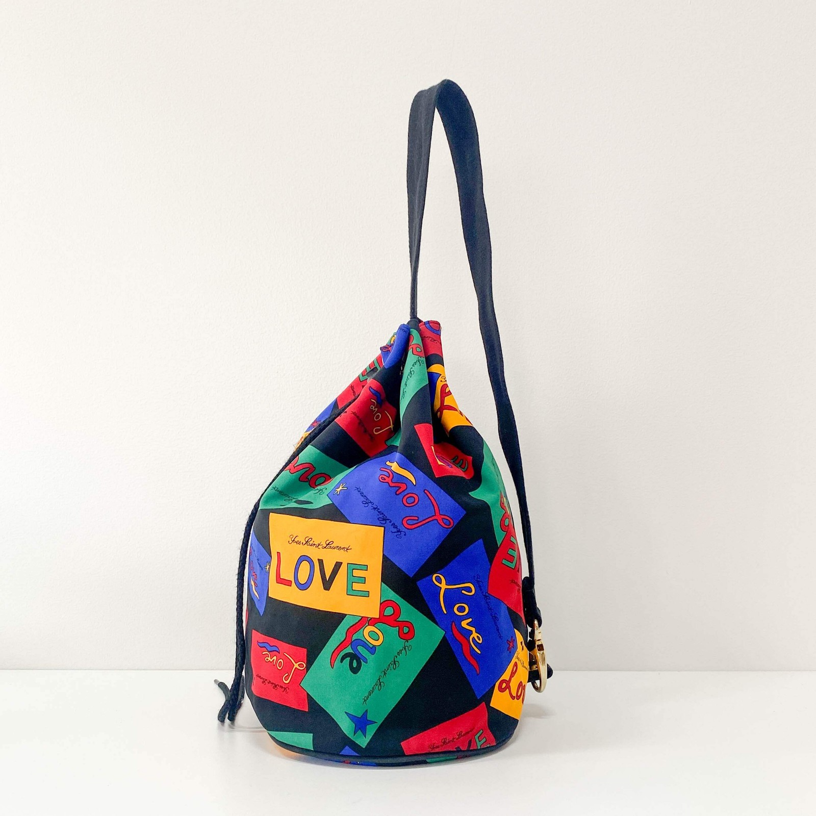 Borsa a tracolla vintage SAINT LAURENT nylon multicolore