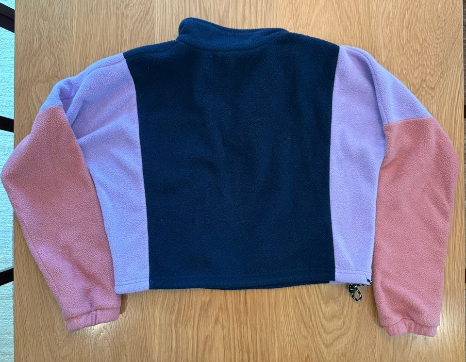 Lucy and Yak укороченный на молнии цветной блок флис розовый, темно-синий, фиолетовый - Изображение 2 из 4