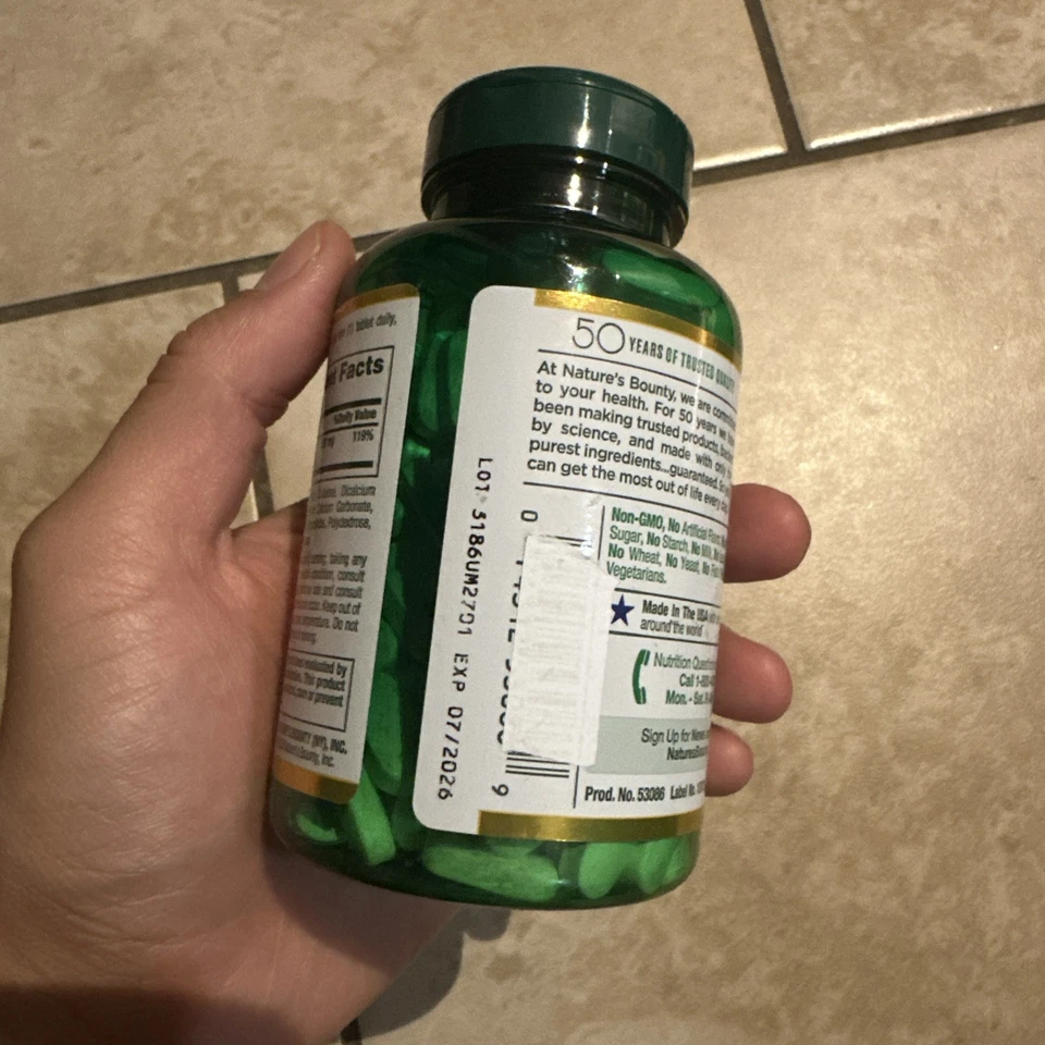 Магний Nature's Bounty 500 мг 200 таблеток в оболочке срок годности 10/2026+ БЫСТРАЯ ДОСТАВКА - Изображение 3 из 3