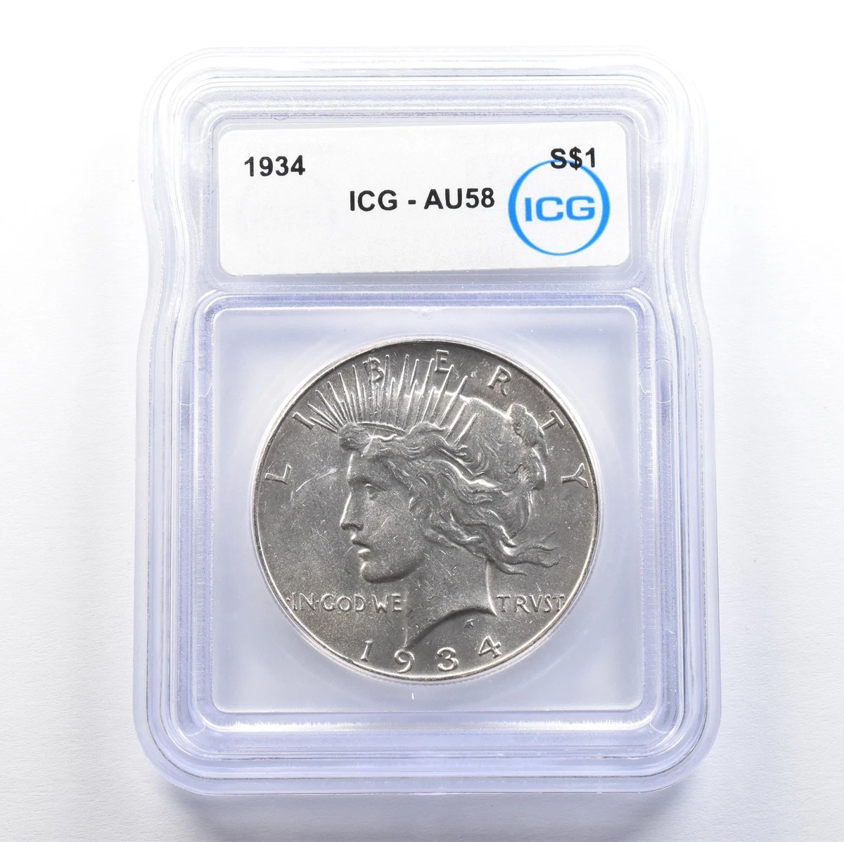 AU 58 Graded 1934 Year Peace Dollars (1921-1935) for sale | eBay