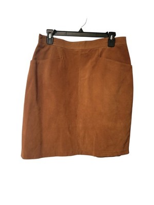 Vintage Bagatelle Tan Suede Skirt Size 14