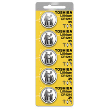 Toshiba CR1216 3V Lithium Coin Battery 5 Batteries
