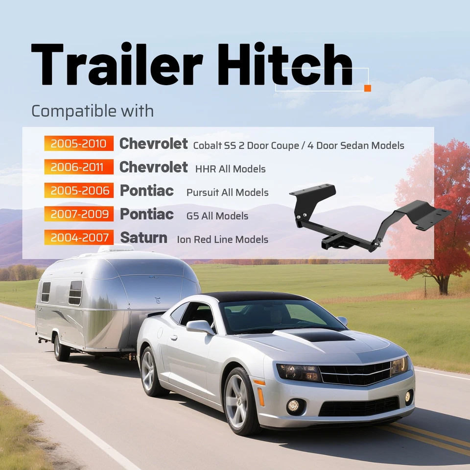 Class 1 Trailer Hitch Receiver Bumper Tow For Cobalt SS/HHR/Pursuit/G5 04 05-11 - Imagem 2 de 4