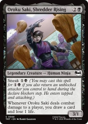 Oroku Saki, Shredder Rising Common Teenage Mutant Ninja Turtles #68 LP FOIL