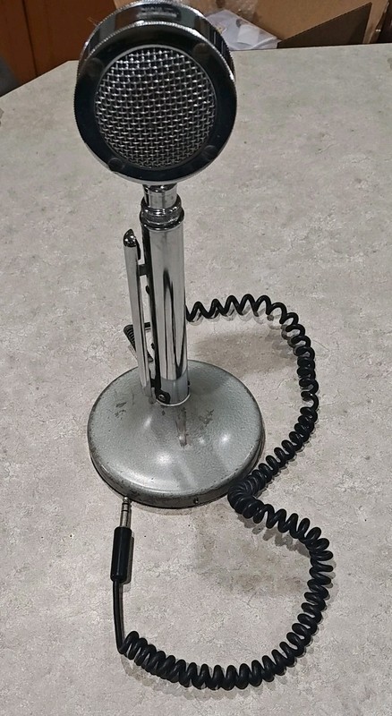  Vintage Astatic D-104 CB HAM Radio Microphone W/ Stand Tested Free Ship