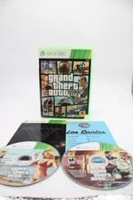 Refurbished Xbox 360 Grand Theft Auto V 5 Complete CIB + Map Cover Art Damage