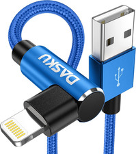 90 Degree Iphone Charger 10FT 2Pack Mfi Certified USB Lightning Cable 10 Fo...