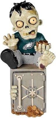 Forever Collectibles NFL Philadelphia Eagles Zombie Figurine Bank New in Box