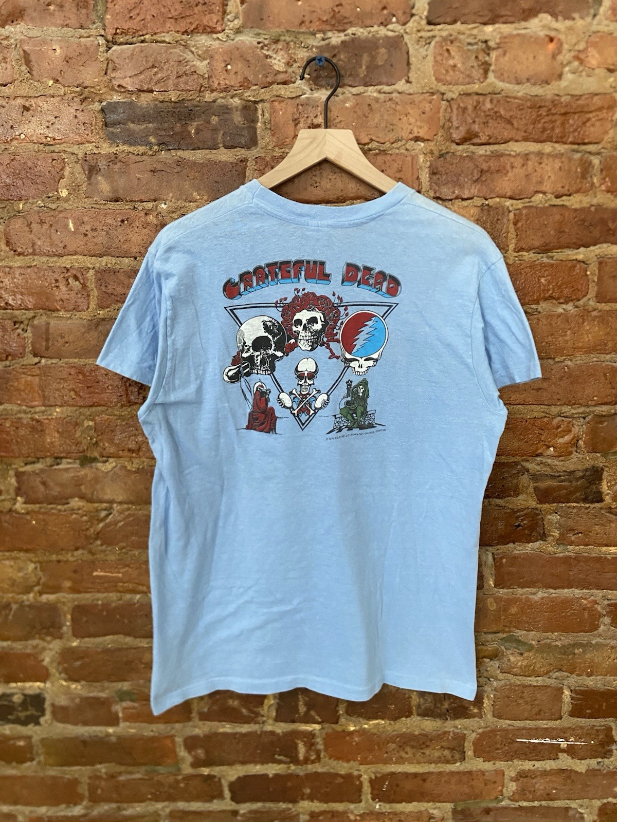 Vintage 1979 Grateful Dead What A Long Strange Trip It’s Been Shirt Blue Large image 3