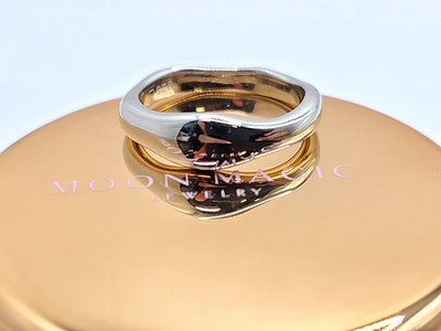 Moon Magic Pinky Ring - Signet Onde S925 Sterling Silver sz 3