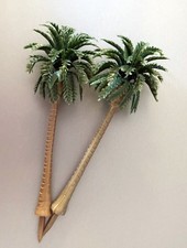 SET OF 2 PALM TREES for NATIVITY-FAIRY GARDEN-TRAINS-DIORAMA 2.5 7cm PALM TREE