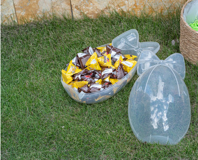 16'' Jumbo Egg With Bow Clear Container Easter Fillable
