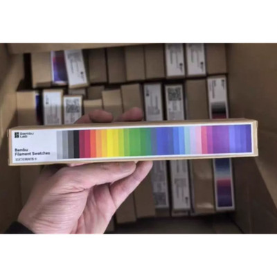 Bambu Lab  color cards for consumables - 80 colors, including ABS, PETG and PLA.