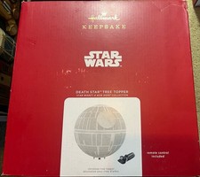 New 2022 Hallmark Keepsake Star Wars Death Star Tree Topper Never Used  NOS Mib
