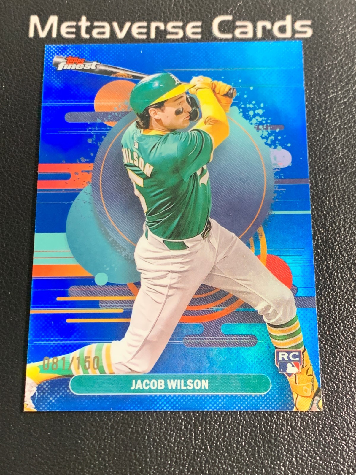 2025 Topps Finest Jacob Wilson RC Rookie Uncommon Blue Refractor /150