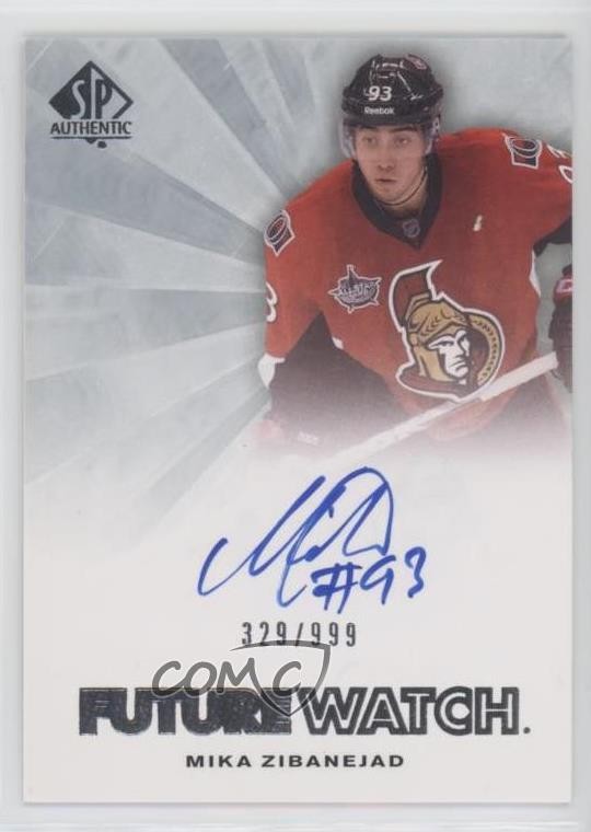 2011-12 SP Authentic Auto Future Watch 329/999 Mika Zibanejad #227 Auto 8e5