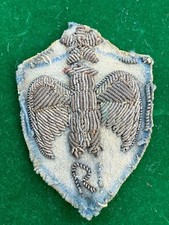 Corpo Agenti di Custodia, 1948 , fregio in canutiglia panno grigio verde