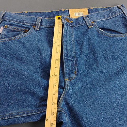 Carhartt Tapered Leg Jean's Size 38X32 Blue Denim Tradicional Fit NWT - Picture 8 of 14