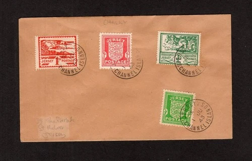 JERSEY WARTIME VIEWS 1/2d + 1d FIRST DAY COVER (+ OTHER WARTIME STAMPS)