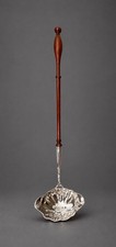 C J Vander Sterling Silver Toddy Punch Ladle London 1969 Wood Handle 37cm