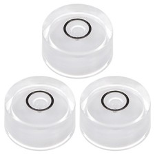 3pcs Round Bubble Level 18x9mm Mini Circular Bullseye Spirit Levels, White