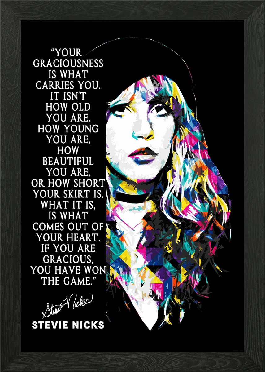 Stevie Nicks Framed Wall Art Poster Canvas Print Picture