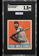 1948 LEAF #76 TED WILLIAMS SGC 1.5 MBA DIAMOND