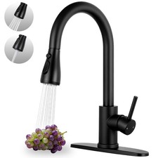 Kitchen Sink Faucet Single Handle Swivel Pull Down Sprayer Mixer