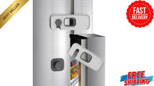 2 Pack Fridge Locks with Self Adhesive, Refrigerator Latch for Kids, Toddlers