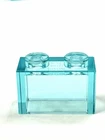 LOT 100 BRAND NEW LEGO PIECES BLUE CLEAR TRANSPARENT  1x2 FLAT SMOOTH BRICK WALL