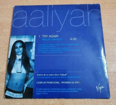 AALIYAH Try again ULTRA RARE SPANISH PROMO CD SINGLE UNIQUE COVER