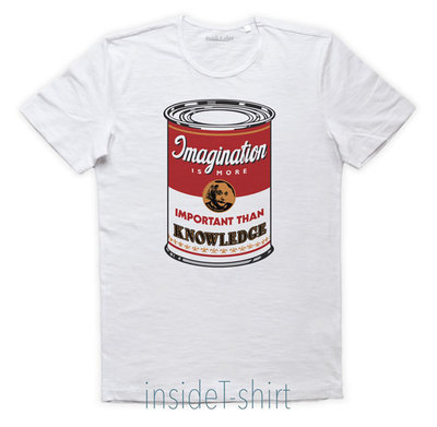 EINSTEIN IMAGINATION T-SHIRT Shirt Campbell Soup Warhol Pop Art T-SHIRT MAN