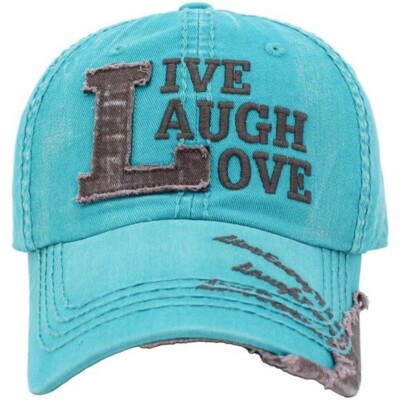 KBETHOS Turquoise ''Live, Love, Laugh'' Western Baseball Cap Hat NWT