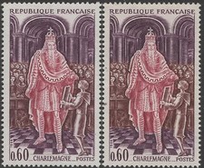 FRANCE TIMBRE N° 1497 " CHARLEMAGNE VARIETE COULEUR" NEUF xx TTB K134C