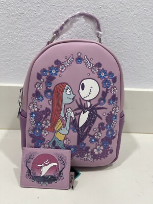 Loungefly Teal Blue Floral \'Nightmare Before Christmas\' Backpack Loungefly The Nightmare Before Christmas Sally Florals Mini  main image 3
